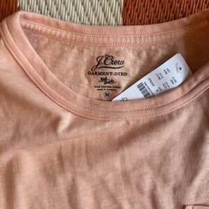 Peach garment dyed tee NWT